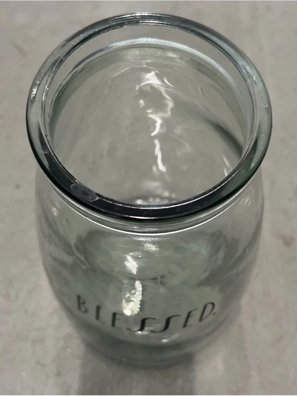 Blessed Clear Glass Decorative Vase